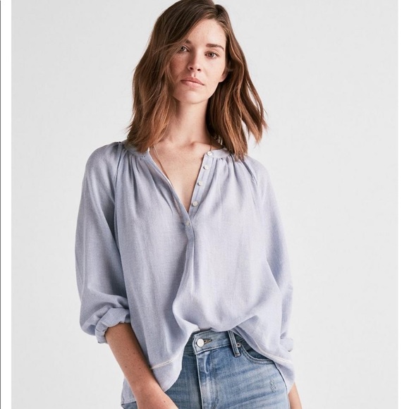 Lucky Brand Tops - 🍀LUCKY BRAND Long Sleeve Mini Stripe Peasant Top